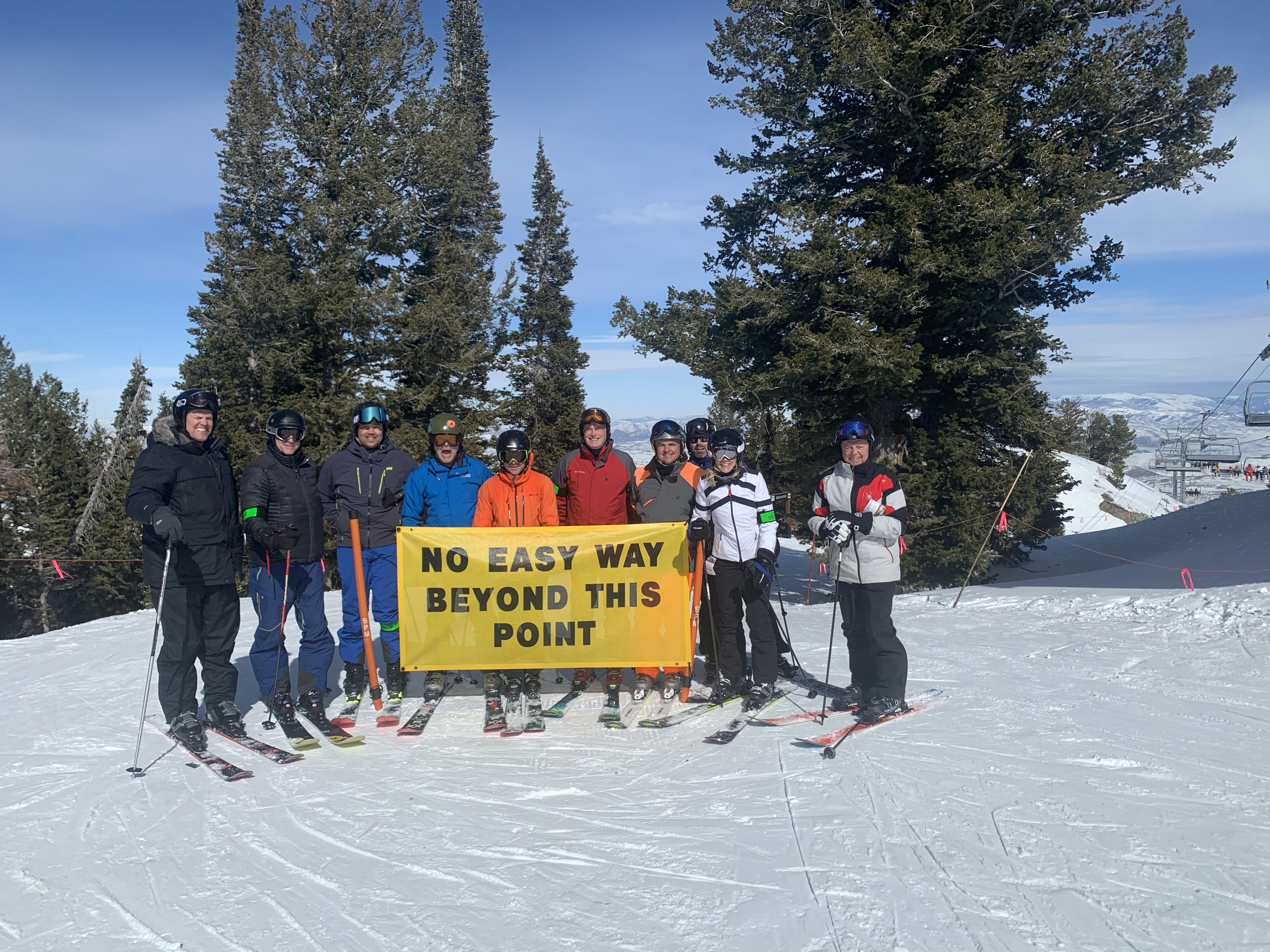 IRHS Group Skiing - No Easy Way Beyond This Point!
